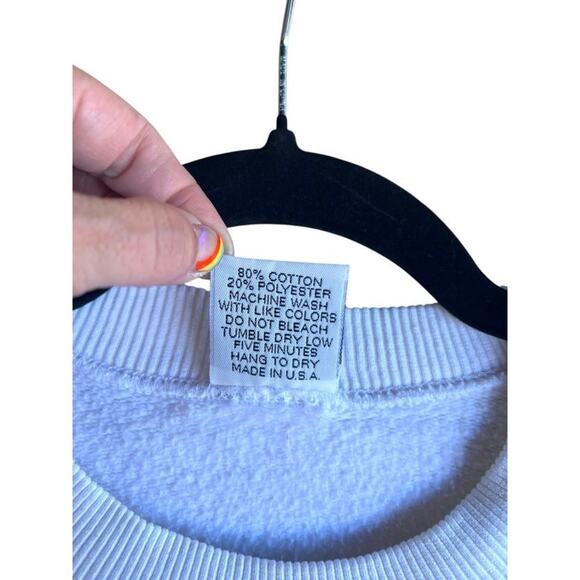 Vintage 90s Bagy Jo Too Sweatshirt Medium Golfing Grandma Embroidery White - Picture 3 of 5